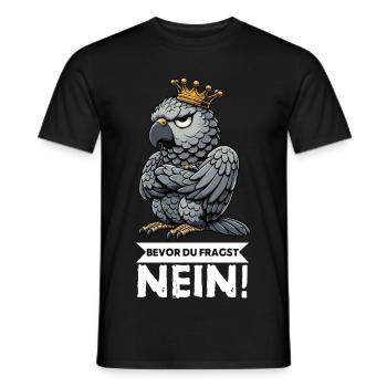 Avant que vous ne demandiez : pas de perroquet gris d’Afrique, perroquet, perroquet, perroquet, perroquet - T-shirt homme - noir - Devant - AI Model Male 178 light (178cm)