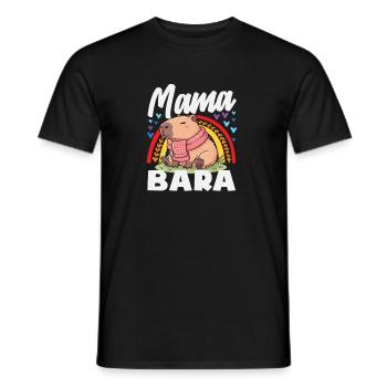 Bohème, Rainbow Mama Bara Capybaras, mignons - T-shirt homme - noir - Devant - AI Model Male 178 light (178cm)
