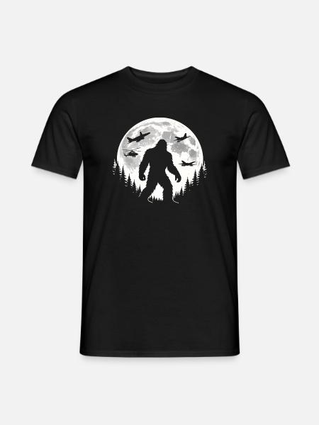 Bigfoot Airplanes - Men's T-Shirt - black