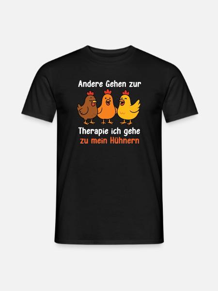 funny chicken poultry farming rooster - Men's T-Shirt - black