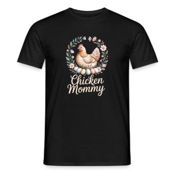Poulet Maman Poulets Maman Maman Femme de fermier Fête des Mères Poulet pour la fête des mères - T-shirt homme - noir - Devant - AI Model Male 178 light (178cm)