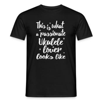 This is what a passionate Ukulele lover looks like - Männer T-Shirt - Schwarz - Vorne - AI Model Male 178 light (178cm)