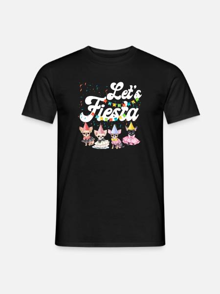 Chihuahua Chihuahueño Let's Fiesta - Men's T-Shirt - black