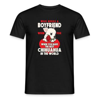 Chihuahua Chihuahueño qui a besoin d’un - T-shirt homme - noir - Devant - AI Model Male 178 light (178cm)