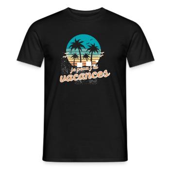 Vacances Tropicales Crépuscule - Men's T-Shirt - black - Front - AI Model Male 178 light (178cm)