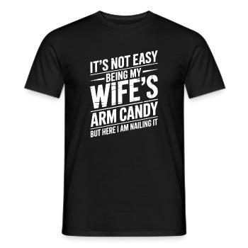 Ehefrau Sprüche Ehefrauen Lustige Ehefrau Geschenk - Männer T-Shirt - Schwarz - Vorne - AI Model Male 178 light (178cm)