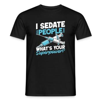 Anesthesiologist What´s Your Superpower Anesthesia - Männer T-Shirt - Schwarz - Vorne - AI Model Male 178 light (178cm)