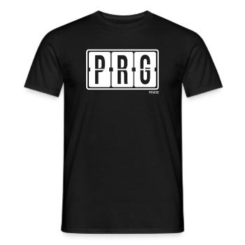 Prag PRG, City Souvenir T-shirt, Tasse, Mütze, Cap - Männer T-Shirt - Schwarz - Vorne - AI Model Male 178 light (178cm)