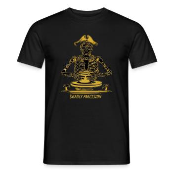 Deadly Precision – Royal Gold Edition - Männer T-Shirt - Schwarz - Vorne - AI Model Male 178 light (178cm)