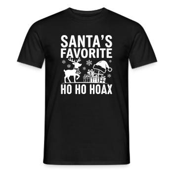 Santas Lieblings Ho Ho Hoax - Männer T-Shirt - Schwarz - Vorne - AI Model Male 178 light (178cm)
