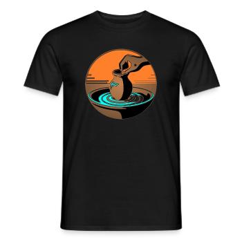 Zen Pottery Master - Blue Edition - Men's T-Shirt - black - Front - AI Model Male 178 light (178cm)