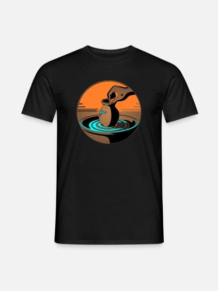 Zen Pottery Master - Blue Edition - Men's T-Shirt - black
