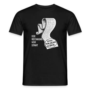 Die Rechnung Vom Staat. Steuern Humor - Männer T-Shirt - Schwarz - Vorne - AI Model Male 178 light (178cm)