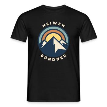 Heiweh Grisons - T-shirt homme - noir - Devant - AI Model Male 178 light (178cm)