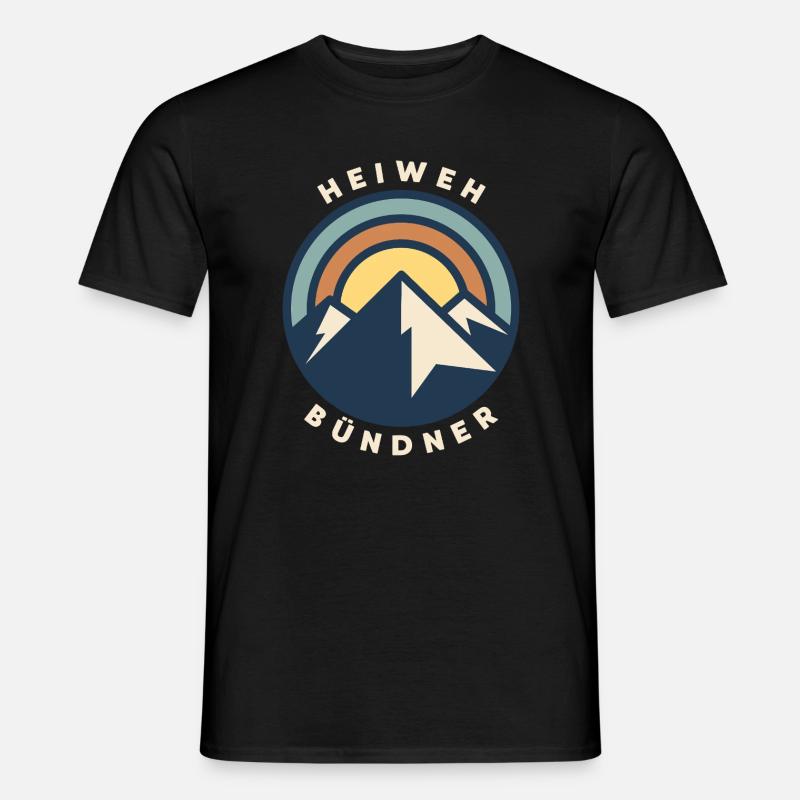 Heiweh Bündner - Männer T-Shirt - Schwarz
