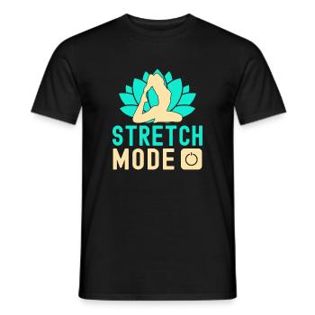 Yoga Stretch Mode On Funny Yoga - Men's T-Shirt - black - Front - AI Model Male 178 light (178cm)
