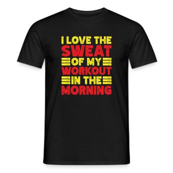 Fitness Motivation Bodybuilder Love The Sweat - Men's T-Shirt - black - Front - AI Model Male 178 light (178cm)