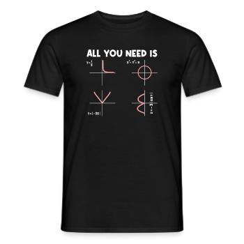 All You Need Is Math Mathematiker Mathelehrer - Männer T-Shirt - Schwarz - Vorne - AI Model Male 178 light (178cm)