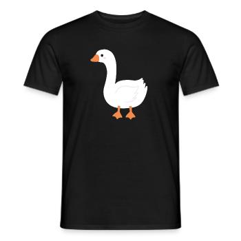 Bec d’Orange de dessin animé Oie - T-shirt homme - noir - Devant - AI Model Male 178 light (178cm)