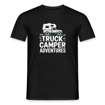 Camping-car tout-terrain Truck Camper Adventures - T-shirt homme - noir - Devant - AI Model Male 178 light (178cm)