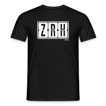 Zurich ZRH, souvenir de la ville, sweat à capuche, tongs - T-shirt homme - noir - Devant - AI Model Male 178 light (178cm)