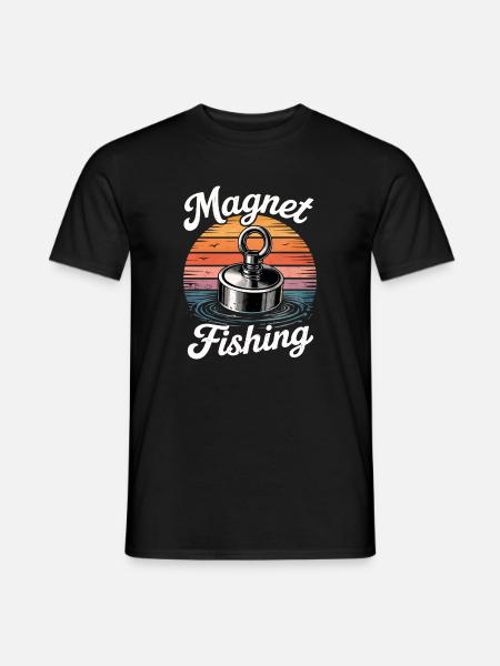 Magnetfischen - Männer T-Shirt - Schwarz