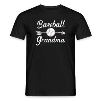 Baseball-Oma Stolzer Baseball-Fan Oma - Männer T-Shirt - Schwarz - Vorne - AI Model Male 178 light (178cm)