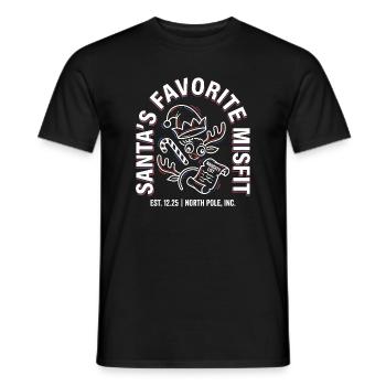 Santa’s Favorite Little Misfit Reindeer - Männer T-Shirt - Schwarz - Vorne - AI Model Male 178 light (178cm)