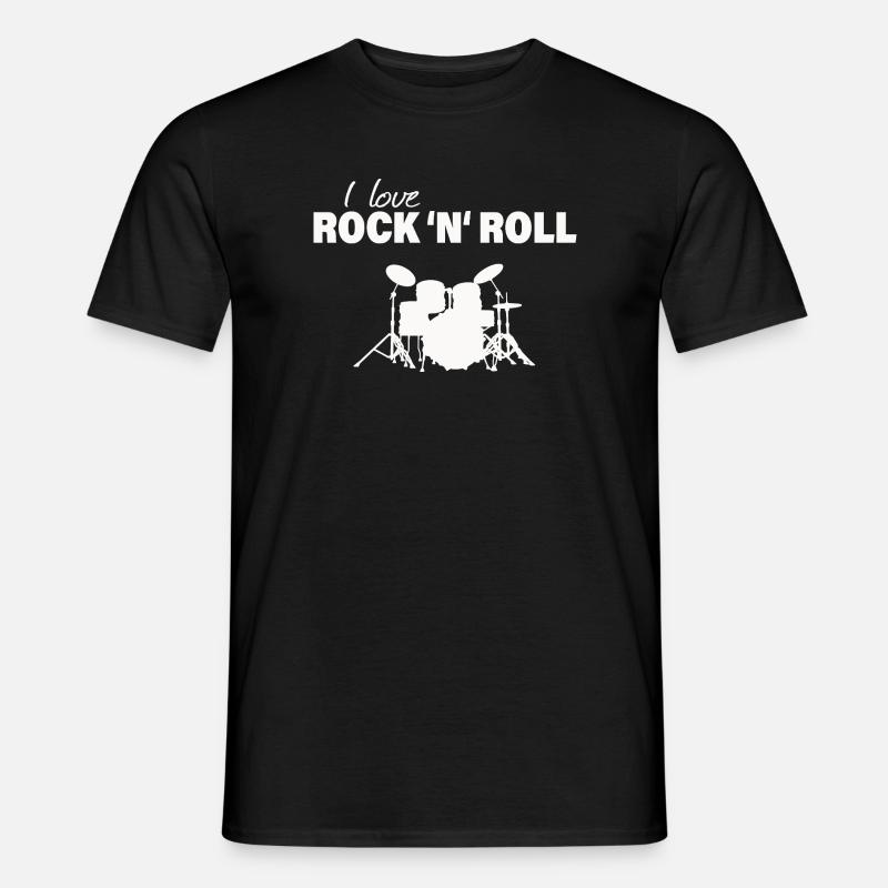 ROCK & ROLL - Männer T-Shirt - Schwarz