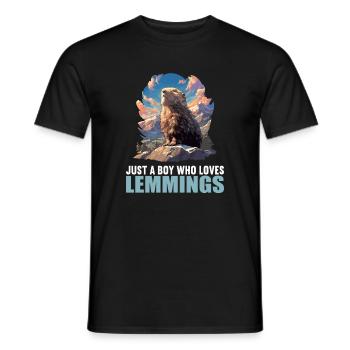 Lemmings Lemming - Men's T-Shirt - black - Front - AI Model Male 178 light (178cm)