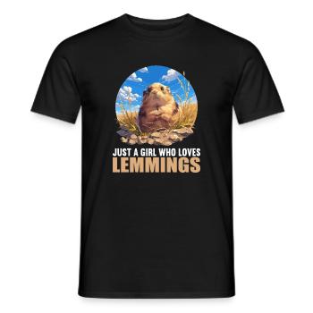 Lemmings Lemming - Men's T-Shirt - black - Front - AI Model Male 178 light (178cm)