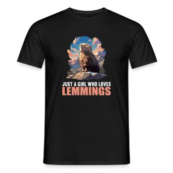 Lemmings Lemming - Men's T-Shirt - black - Front - AI Model Male 178 light (178cm)