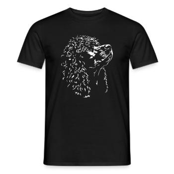 Irish Water Spaniel Silhouette Dog Dog Wilsigns - Men's T-Shirt - black - Front - AI Model Male 178 light (178cm)