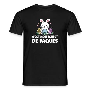 hUMOUR EASTER - Men's T-Shirt - black - Front - AI Model Male 178 light (178cm)