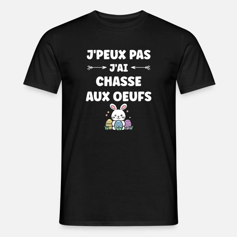 Eiersuche - Männer T-Shirt - Schwarz