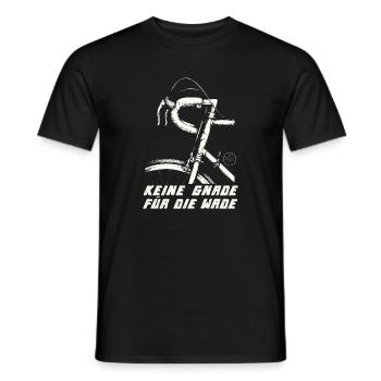 No mercy for the calf - Road Bike Sport - Men's T-Shirt - black - Front - AI Model Male 178 light (178cm)
