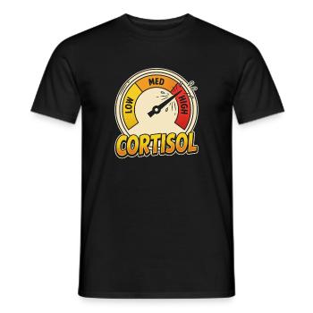 Cortisol Measuring Point T-Shirt - Men's T-Shirt - black - Front - AI Model Male 178 light (178cm)