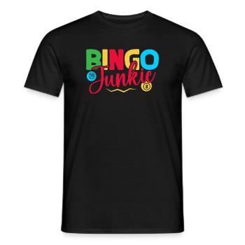 Bingo Game Bingo Junkie Bingo - Men's T-Shirt - black - Front - AI Model Male 178 light (178cm)
