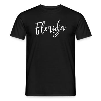 Florida Heart Women's Love Florida - Männer T-Shirt - Schwarz - Vorne - AI Model Male 178 light (178cm)