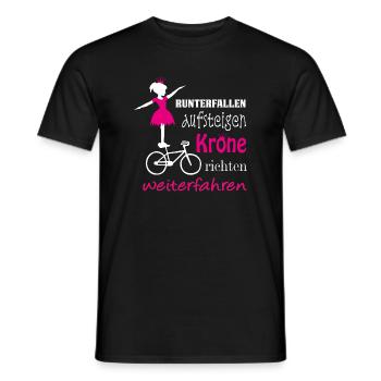 Artistic cycling, artistic cycling, indoor cycling - Men's T-Shirt - black - Front - AI Model Male 178 light (178cm)
