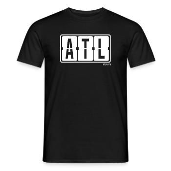 Atlanta ATL, City Souvenir Hoodie, T-Shirt, Tasse - Männer T-Shirt - Schwarz - Vorne - AI Model Male 178 light (178cm)