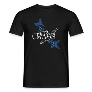 Butterfly font with wings - Men's T-Shirt - black - Front - AI Model Male 178 light (178cm)