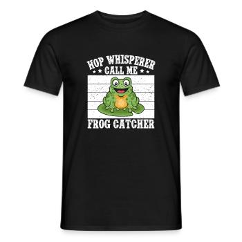 Attrape-grenouilles, Chuchoteur de houlettes, appelle-moi grenouille - T-shirt homme - noir - Devant - AI Model Male 178 light (178cm)
