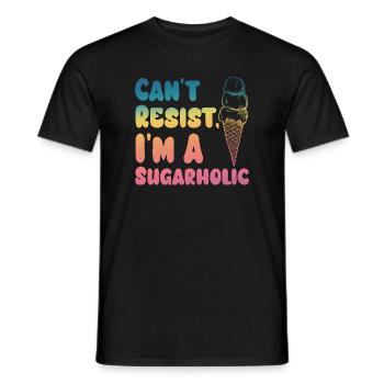 Kann dem Sugarholic Cream Gradient nicht widerstehen - Männer T-Shirt - Schwarz - Vorne - AI Model Male 178 light (178cm)