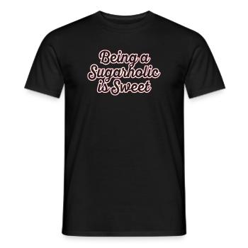 Being a Sugarholic Is Sweet - Men's T-Shirt - black - Front - AI Model Male 178 light (178cm)