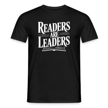 Readers are Leaders - Men's T-Shirt - black - Front - AI Model Male 178 light (178cm)