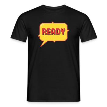 Ready Pixel Burst - Männer T-Shirt - Schwarz - Vorne - AI Model Male 178 light (178cm)