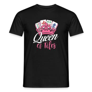 Königin der Fliesen Mahjong Liebhaberin Mah Jong - Männer T-Shirt - Schwarz - Vorne - AI Model Male 178 light (178cm)