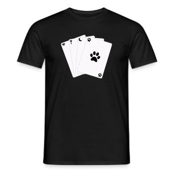 Cards Card Game Game of Life Symbols - Men's T-Shirt - black - Front - AI Model Male 178 light (178cm)