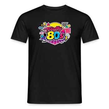 totally 80s - Männer T-Shirt - Schwarz - Vorne - AI Model Male 178 light (178cm)